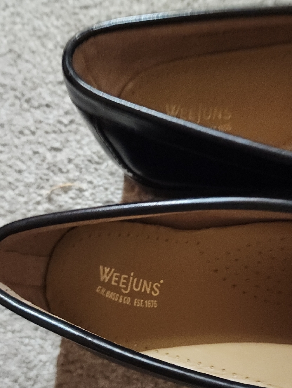 G.H. Bass & Co. Black and White Two-Tone Penny Loafers - Picture 2 of 6